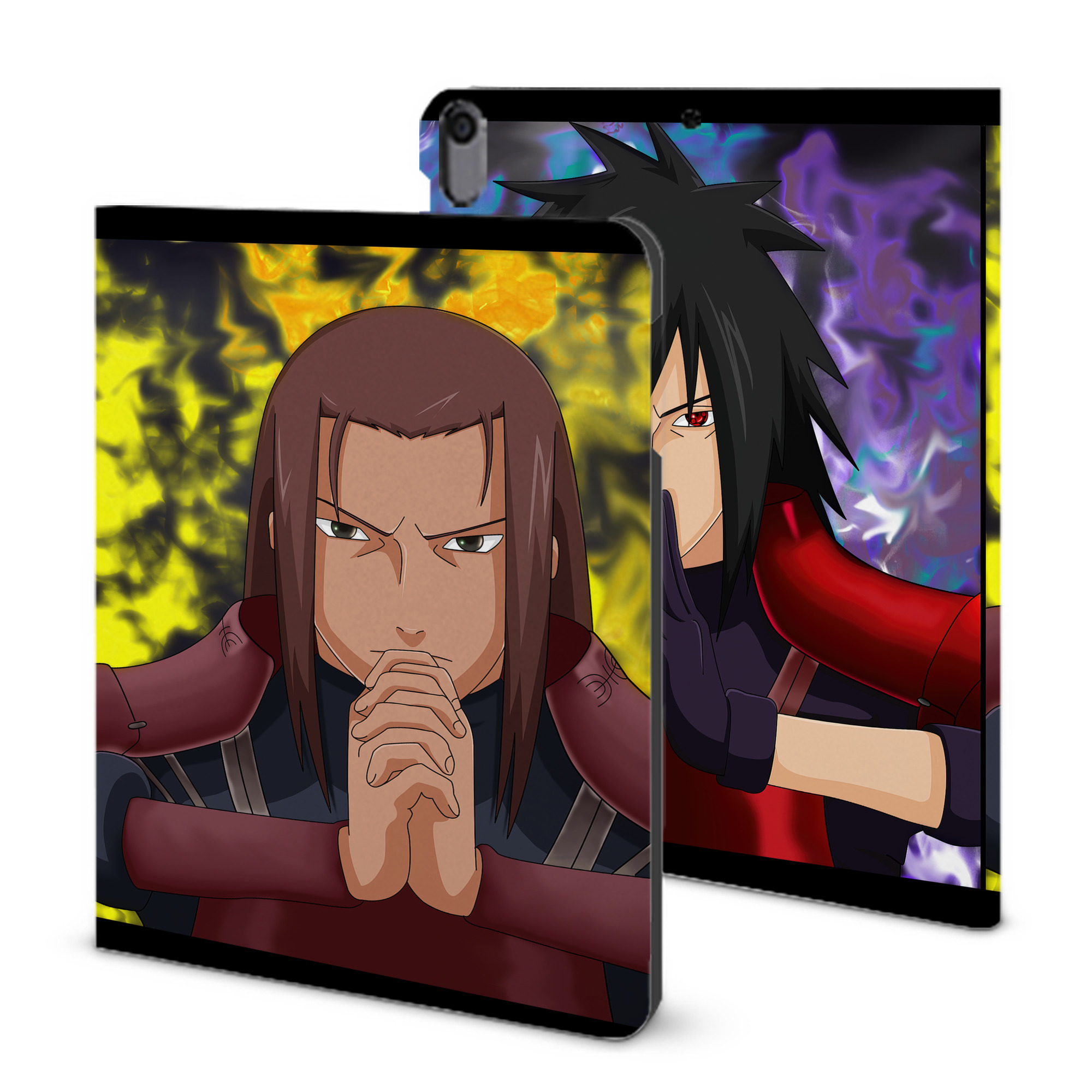 （画像用） NARUTO -ナルト- NARUTO -ナルト- 疾風伝 IPad ケース ブック型 PUレザー TPU 耐衝撃 軽量 薄型 ペン収納なし 全面保護 IPad 各モデル対応